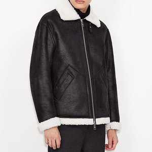 Veste en cuir pour hommes avec emballage personnalisé de grande personnalité dernière conception imperméable veste en cuir en fausse fourrure pour hommes lourds - Product Image 4