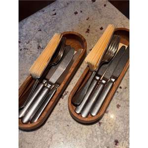 Organizador de Cubiertos de Madera Resistente al por Mayor, Cesta para Cubiertos con Múltiples Compartimentos para Cafetería y Bistro, Porta Utensilios de Madera Natural - Product Image 6