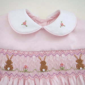 Robe en lin doux smocké faite à la main pour bébé filles Style décontracté pour le premier anniversaire de l'enfant en bas âge OEM Made in Vietnam - Product Image 4