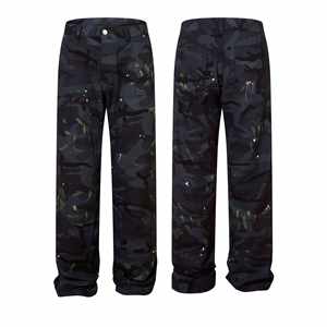 กางเกงยีนส์เดนิมทรงหลวมสไตล์วินเทจสี OEM แฟชั่นสตรีทแวร์สั่งทำพิเศษ พร้อมขนาดสั่งตัดสำหรับผู้ชาย กางเกงยีนส์เดนิมทรงหลวมแบบฟอก - Product Image 3