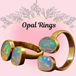 925 Sterling Silver <b>Gold</b> Plated <b>Opal</b> <b>Ring</b> - Product Image 6