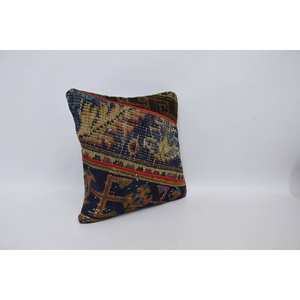 Almohada de lana Bohemia Multicolor de 18x18 pulgadas, cojín decorativo con patrón Vintage, anillo portátil, características cuadradas para el suelo del lecho - Product Image 3