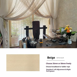 Stores en bois intelligents personnalisables pour fenêtre, stores vénitiens horizontaux occultants de 2 pouces pour chambre, volets intérieurs, lattes en bois sculptées pour extérieur - Product Image 4