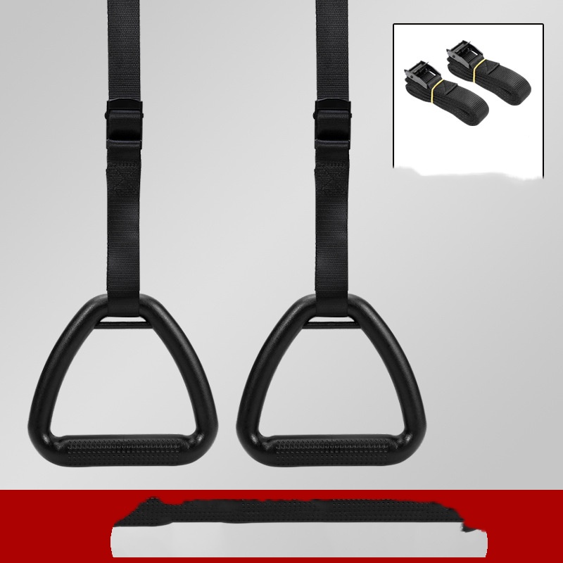 2 anneaux de suspension / Boucle métallique / Noir