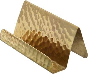 Soporte para tarjeta de visita y pasaporte de latón hecho a mano Adiba, soporte para decoración del hogar de estilo Vintage para sujetar perfectamente 1 tarjeta - Product Image 2