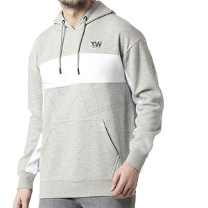 Sweat à capuche d'hiver respirant personnalisé pour hommes Veste de fitness de haute qualité en polyester/coton teint en tissu - Product Image 1