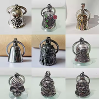 Ailes d'Ange Hibou Vierge Marie Motocyclette Gardien Cloche Porte-clés Pendentif Hommes Équitation Amulette Exorcisme Bijoux Bonne Chance sur la Route