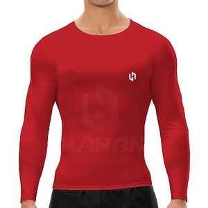 Venta caliente logotipo personalizado de los hombres de compresión Rash Guard último diseño transpirable camisas de compresión - Product Image 4