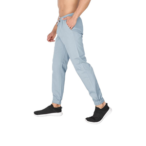 Lote de existencias de ropa deportiva ajustada para hombre de calidad de exportación directa desde Bangladesh en algodón LICRA azul cielo sólido - Product Image 3