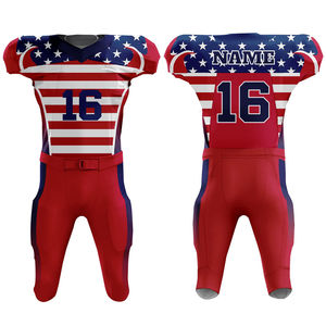 Ensemble de compression pour club de jeunes des États-Unis, conception de logo personnalisée, uniformes de football américain, maillots de sublimation, tissu polyester à séchage rapide - Product Image 1