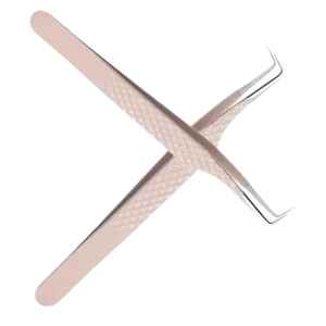 Juego de 2 pinzas para pestañas recién llegadas, pinzas para pestañas de belleza recubiertas de Color Rosa bebé de TARIQ MFG CO - Product Image 3