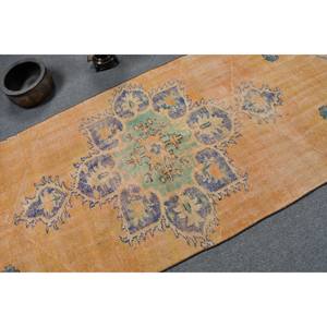 พรม7.7ft พื้นที่ขนาดใหญ่สีส้มสีน้ำเงินสไตล์วินเทจสไตล์ตุรกีสี่เหลี่ยมผืนผ้าเย็บปะติดปะต่อกันดีไซน์นามธรรมผ้าขนสัตว์หญ้าทะเลลาเท็กซ์สำหรับห้องโถง - Product Image 5