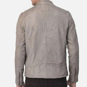 Factory Direct Sale New Arrival Long Sleeves <b>Men</b> <b>Leather</b> <b>Jacket</b> Customized Wholesale <b>Leather</b> Winter <b>Jacket</b> - Product Image 5