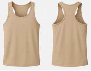 RIXO ENTERPRISES Débardeur à col rond en coton 100% respirant sur mesure, motif uni, vêtements de sport/entraînement personnalisés - Product Image 1