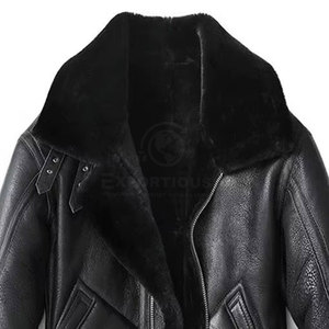Chaqueta de Invierno de Cuero y Piel para Hombre, Precio Económico, Venta al por Mayor, Transpirable, Ligera, Logotipo Frontal Personalizable - Product Image 4
