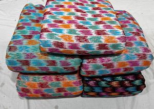 Tissu georgette viscose brodé de haute qualité Style uni rayonne fabrication indienne idéal pour les costumes et les robes - Product Image 3