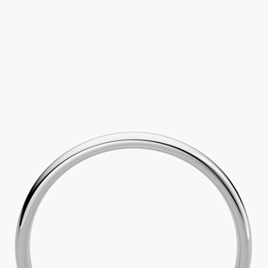 Anillo de Boda de Diamantes con Corte Ovalado Chapado en Rodio de 2.5 mm para Ella en Oro Blanco - Product Image 5