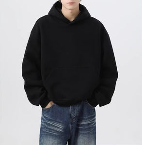 Pull Logo personnalisé pour sérigraphie surdimensionné poids lourd Vintage mode Streetwear sweat à capuche vierge pour hommes de haute qualité - Product Image 1