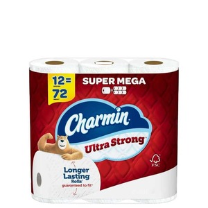 Pour Charmin Ultra Strong Bamboo 12 Super Mega Jumbo Rolls Soft Fluff Pulp Papier hygiénique pour la cuisine - Product Image 1