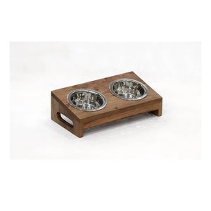 Prix d'usine direct mangeoire pour animaux de compagnie en bois avec support bol en bois surélevé à la mode acheter auprès de l'exportateur indien - Product Image 3