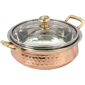 Utensilios y Accesorios de Cocina de Gran Capacidad, Forma Redonda, Acabado en Cobre y Plata, Textura Martillada, Metal de la Mejor Calidad - Product Image 3