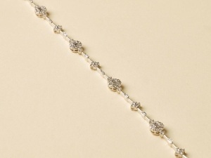 Pulsera y holograma con diseño de diamantes de oro rosa macizo de 18 quilates con patrón de corona clásico para regalos y fiestas - Product Image 3