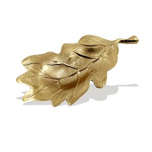 Finition argentée personnalisée Tendance Plateau de service en fonte d'aluminium de petite taille Plateau de service en forme de feuille - Product Image 5