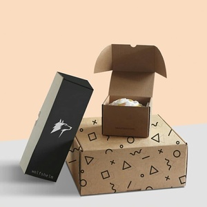 Cajas de palomitas de maíz de papel para manualidades personalizadas con etiquetas adhesivas, diseño de Arte Negro, embalaje rosa para jabón honesto, mantequilla, aperitivos, laboratorio de leche - Product Image 1