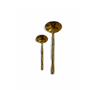 Cuillère de luxe en acier inoxydable, ustensiles de cuisine pour hôtel et maison, article décoratif, cuillère en acier de dernière qualité avec manche en bambou - Product Image 2