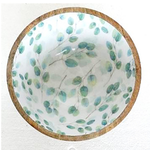 Cuenco de madera con estampado de hojas indias, cuenco para servir sopa y ensalada esmaltado de estilo japonés para bodas y ocasiones a precio con descuento - Product Image 3