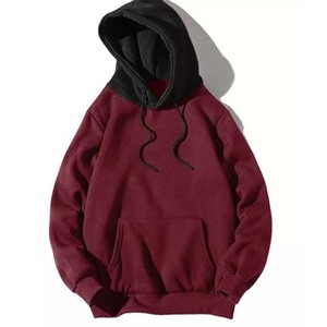 Sudaderas con capucha de algodón 100% personalizables para hombre, ropa de invierno con contraste de color bordado, recién llegados básicos - Product Image 5