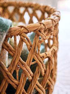 Ensemble de 2 paniers de rangement en jacinthe d'eau naturelle, panier de rangement fait à la main, vente en gros, écologique, fabriqué au Vietnam - Product Image 6