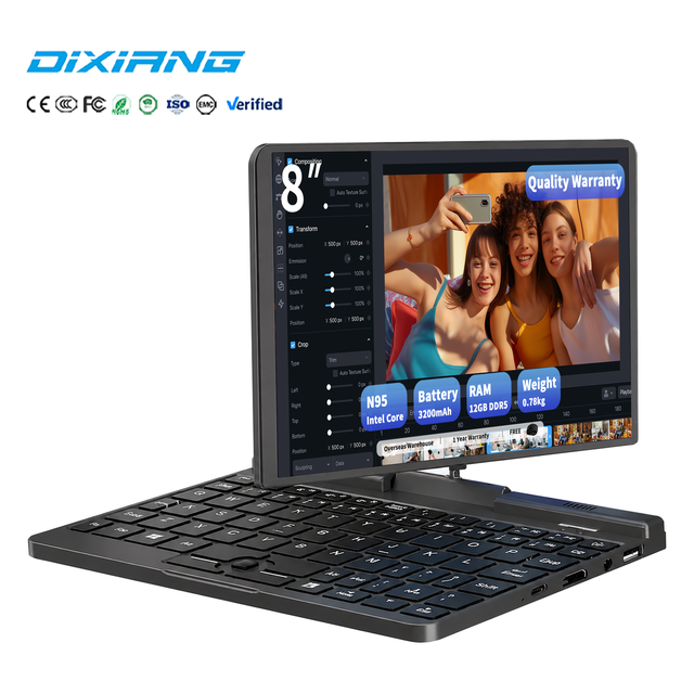 Portable 8-Inch 2-in-1 Convertible Notebook 10-Point Touch Screen Intel N95 12GB DDR5 RAM 512GB SSD Windows 11 Computer