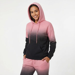 เสื้อฮู้ดแฟชั่นสตรีทแวร์สีสันสดใส สไตล์บล็อกสี แบรนด์สั่งทำ ไหล่ตก ผ้าฟลีซอุ่นสำหรับฤดูหนาว ราคาขายส่ง - Product Image 1