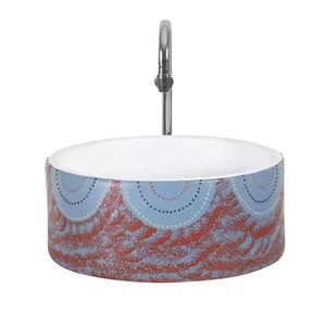 Exportation d'articles sanitaires de qualité Salle de bain Céramique plaqué or Coiffure Table Top Basin Lavabo décoratif Lavabo Lavabo - Product Image 4