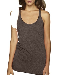 Camisetas sin mangas de alta calidad para mujer al por mayor, camisetas lisas sin mangas tipo racerback para mujer, camisetas cortas de punto sin mangas para mujer - Product Image 5