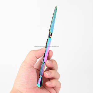 Pinzas de Doble Punta de Acero Inoxidable para Modelar Uñas, Empujador de Cutículas con Clip Cruzado, Herramienta Profesional de Manicura, Limpieza de Uñas Personalizada - Product Image 6