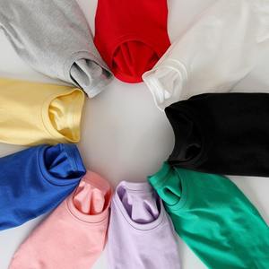 Alta calidad al por mayor 100% algodón niños Camiseta cuello redondo Casual impresión personalizada diseñador liso niños Unisex marca - Product Image 2