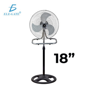 Ventilatore a piantana da 18 pollici per soggiorno, 3 velocità, telecomando, pale aerodinamiche in metallo, elettrico, spina USA, installazione a scatola - Product Image 5