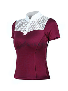 เสื้อขี่ม้าโชว์ประสิทธิภาพเสื้อขี่ม้าแขนยาวระบายอากาศได้ดีสำหรับผู้หญิงเสื้อนักขี่ม้าสไตล์อังกฤษและกระโดด - Product Image 4