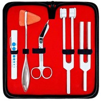 Premium Quality Tactical Multi-Purpose Diagnostic Instrument Set Black Manual for Neurological ENT Eye Exam Reflex Percussion