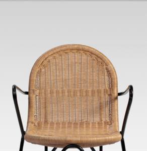 Durable Rattan Wicker <b>Chair</b> with Metal Legs Leisure Furniture for Living Room <b>Dining</b> Hotel Outdoor Use for Apartments - Product Image 6