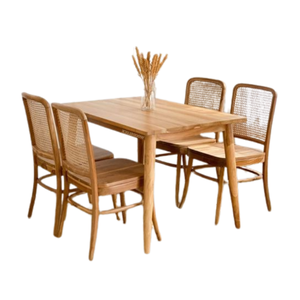 Juego de comedor para instalaciones de ocio súper cómodas, juego de mesa de comedor de madera para restaurante con muchas sillas de alta calidad - Product Image 1