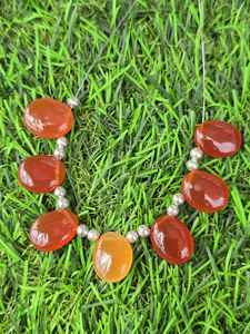 สร้อยคอลูกปัดมุกธรรมชาติขนาด8มม. สร้อยโชคเกอร์ทำมือสร้อยคอ Ms-wc-001งานฝีมือ - Product Image 6