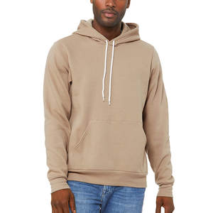 Bella Canvas Sudadera con capucha de calle para hombre Unisex Sponge Fleece Pullover Sudaderas con capucha Color marrón Etiqueta privada Sudaderas con capucha regulares - Product Image 1