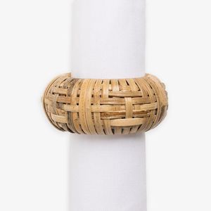 Ronds de serviette en rotin très exigeants fabriqués à la main décoration de table à manger meilleurs ronds de serviette d'ustensiles de cuisine à bas prix réduit - Product Image 1