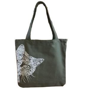 Bolso de lona plegable con diseño de letras ecológico personalizable, bolso de compras con asa de algodón reciclable reutilizable con embalaje de regalo - Product Image 4