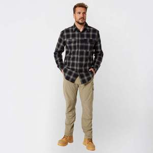 Camisa a cuadros de franela clásica personalizada para hombre, camisas informales de manga larga con botones, 2 bolsillos en el pecho, puños ajustables para hombre - Product Image 5