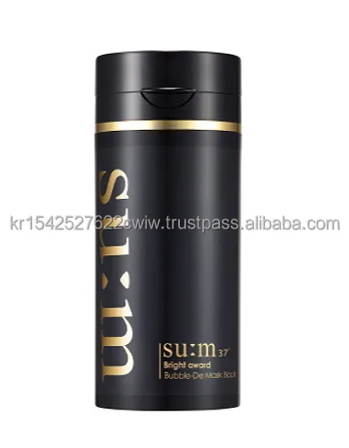 뜨거운 판매 Su:m 37 화이트 어워드 버블 드 마스크 블랙 100ml 강화 피부 장벽 보습 피부 한국