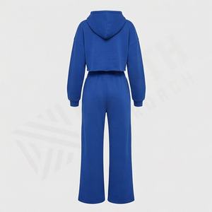 Winter High Quality Vintage Solid <b>2</b> Piece Sweat Pants Hoodies <b>Sweatshirts</b> Set Sport <b>Zip</b> Hooded Jogging Regular Fit Washed - Product Image 2